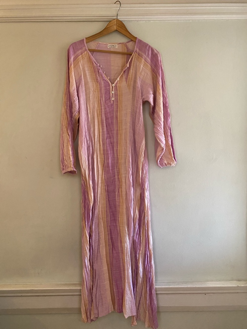 l*space Pink and Cream Striped Maxi Dress